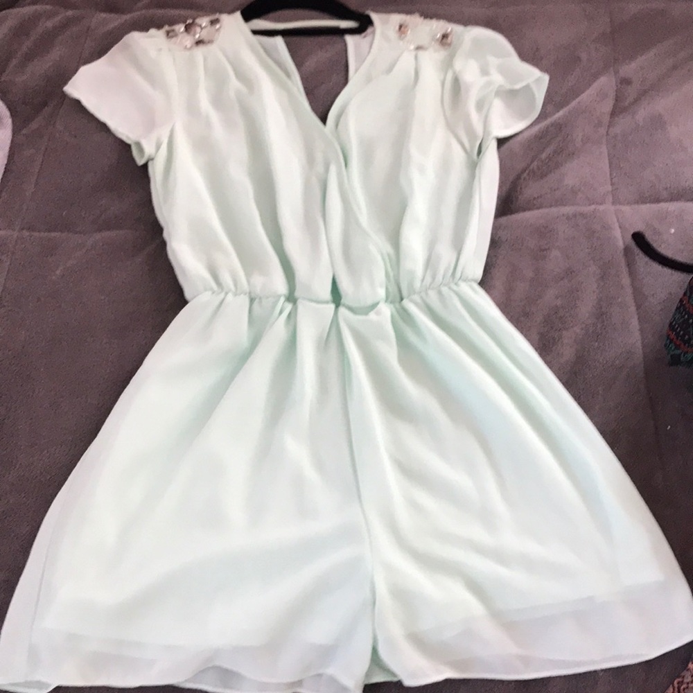 Mint green romper